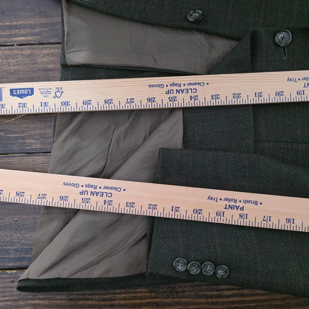 Majer Maconde Men's Sport Coat Blazer Two Button Soft Wool‎ Plaid Size 42R GREEN